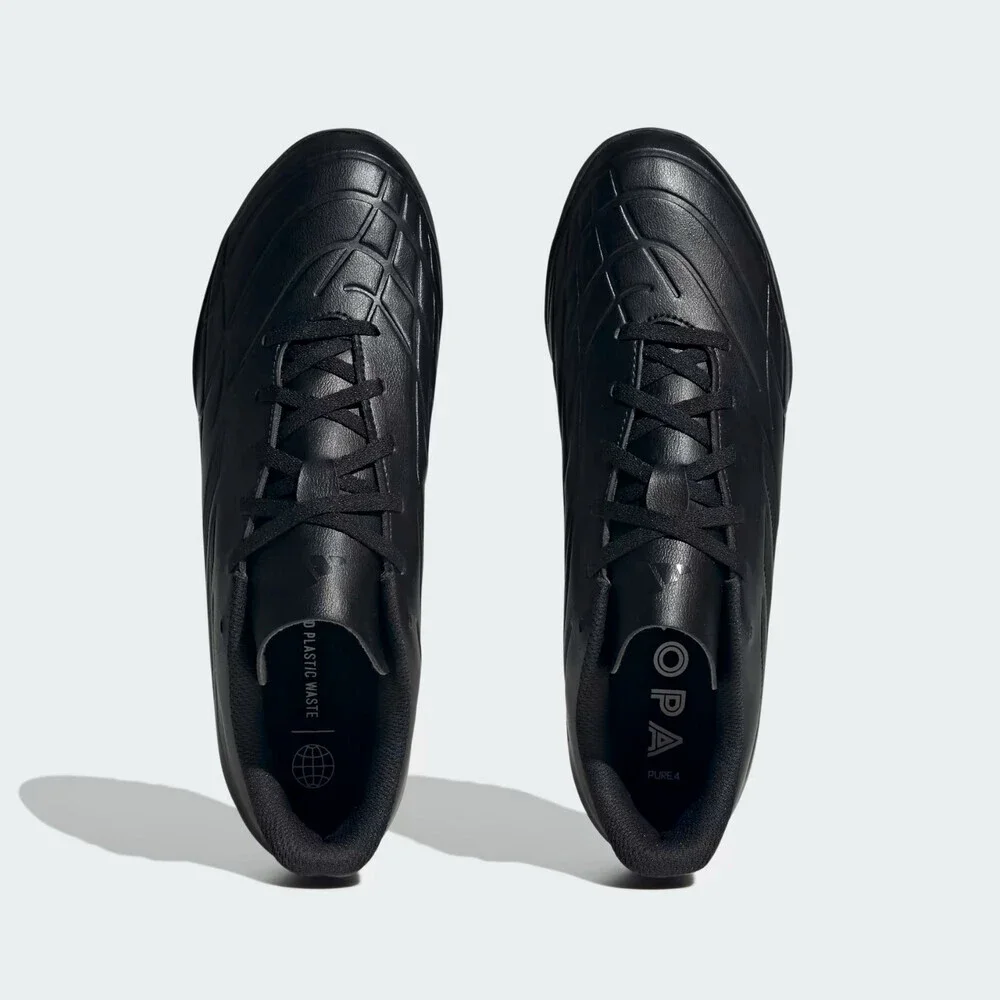 Adidas Copa Pure.4 GY9050 Men's Core Black Leather Turf Football Boots RHS3324